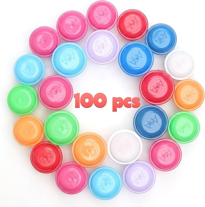 Farm Animals Figurine Toys in Capsule - 100 Pcs -1.1 Inch Plastic Capsules with Assorted Animals Mini Figurines for Kids - Easter Basket Stuffers - Toy Vending Machine Refill