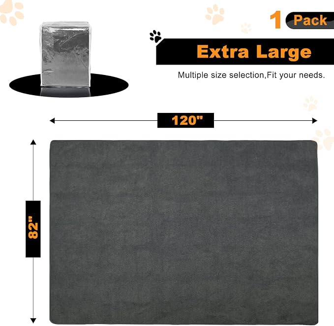 Dog Pee Pad Washable 82x120 Extra Large,Absorb Reusable Whelping Pads, Non-Slip Puppy Training Pads, Waterproof Floor Mat for Potty Training, Playpen,Incontinence,Housebreaking,Bed