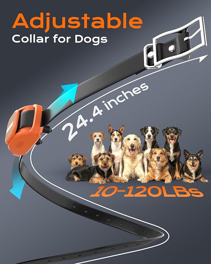Jugbow Dog Shock Collar- 4200FT Dog Training Collar with Remote for 10-120lbs Small Medium Large Dog, IPX8-Waterproof Rechargeable E-Collar with LED Light