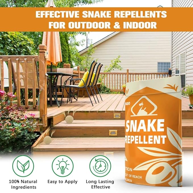Snake Repellent for Yard Powerful, Keep Away Outdoors, Outdoors Pet Safe, Outdoor Repellant Home, Out Effectively- 10 Pack 45TRR