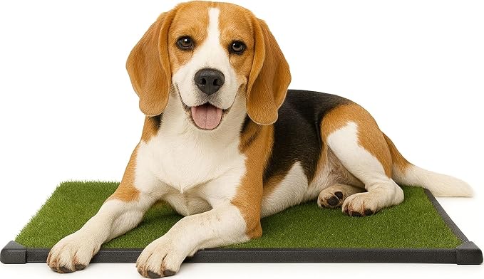 Artificial Grass Puppy Pee Pad for Dogs and Small Pets - 20x25 Inch, Reusable 3-Layer Turf Pads for Dogs with Tray - Indoor and Outdoor Fake Grass Potty Pet Supplies by PETMAKER