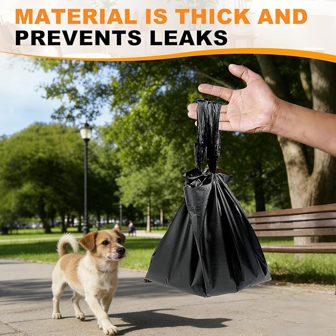 100 Count Dog Poop Bags Compatible with Arm & Hammer Pooper Scoopers, Thickened Pet Waste Bags with Easy-Tie Handles, Leak-Proof for Swivel Bin & Rake