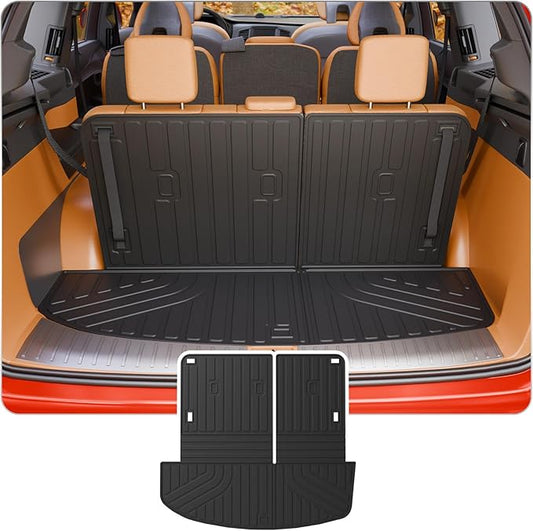 Trunk Mat Compatible with 2026 Hyundai Palisade Gas Cargo Liner Cargo Mat TPE All Weather Back Seat Cover Protector Trunk Liner Palisade Accessories (Trunk Mat with Backrest Mat)