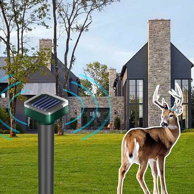 Effective Solar Deer Repellent Outdoor - Deer Deterrent Devices for Your Yard, Keep Deer Away Using High-Tech Deer Repeller, Pet Safe (8)
