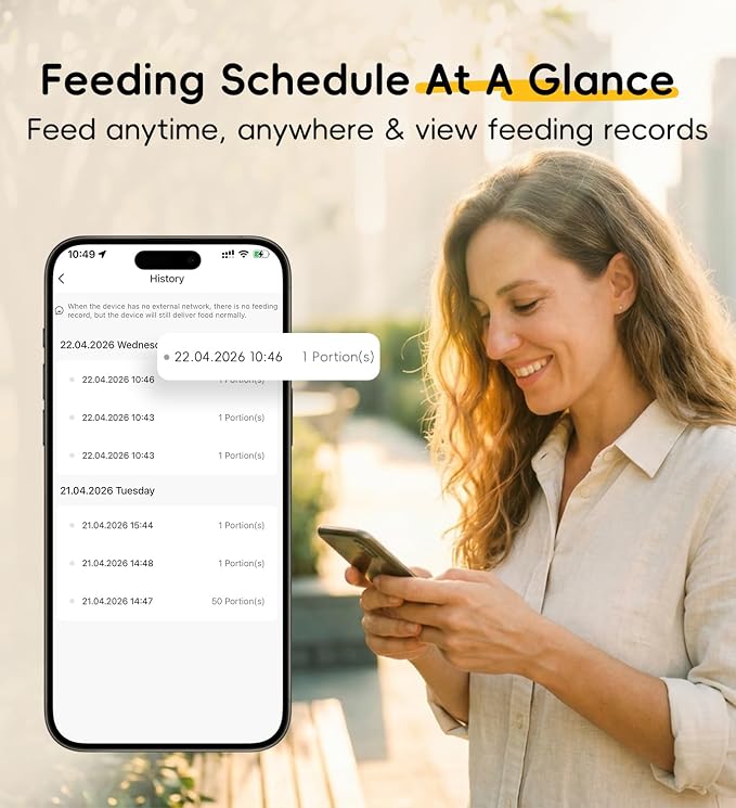 7L Automatic Cat Feeder 2 Cats, 5G WiFi Dog Food Dispenser with APP Control | APP Control, Dual Power Supply, Up to 12 Meals Per Day, 10s Voice Recorder, 2 Stainless Steel Bowls