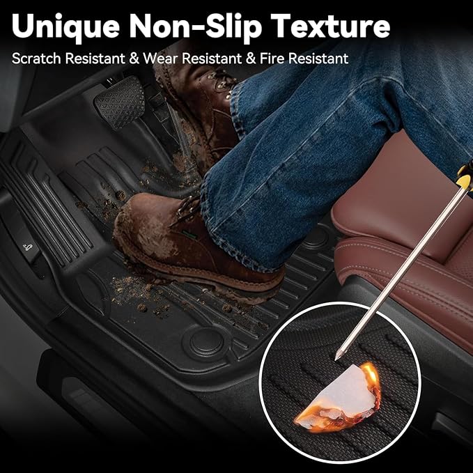 Floor Mats for Toyota Land Cruiser 2024-2026 2027 & Lexus GX550 5-Seat 2024-2026 - All Weather TPE Cargo Liner with Seat Back Mats Land Cruiser Accessories