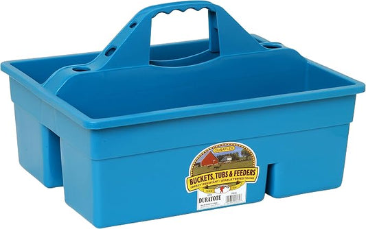Little Giant® Plastic DuraTote | Horse Grooming DuraTote | Durable Tote Box Organizer with Easy Grip Handle | Extra Thick Sidewalls | Teal