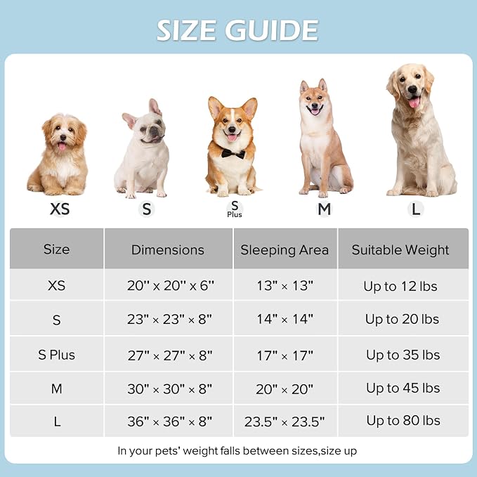 JOEJOY Jacquard Donut Round Dog Beds Large Sized Dog,Black 36x36x8in, Removable Washable Cover, Cute Pattern, Ultra Soft Fluffy Calming Pet Bed with Thick Supportive Bolster