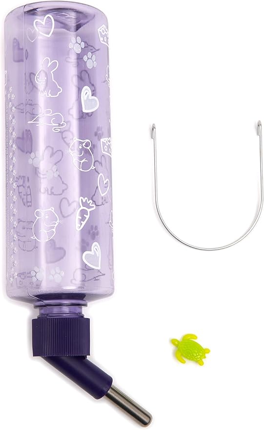 Lixit® Critter Bright Water Bottles for Hamsters, Rabbits, Chinchillas, Ferrets, Guinea Pigs and Other Small Animals - Made in USA (Blue (Pack of 2), 16 Ounce)