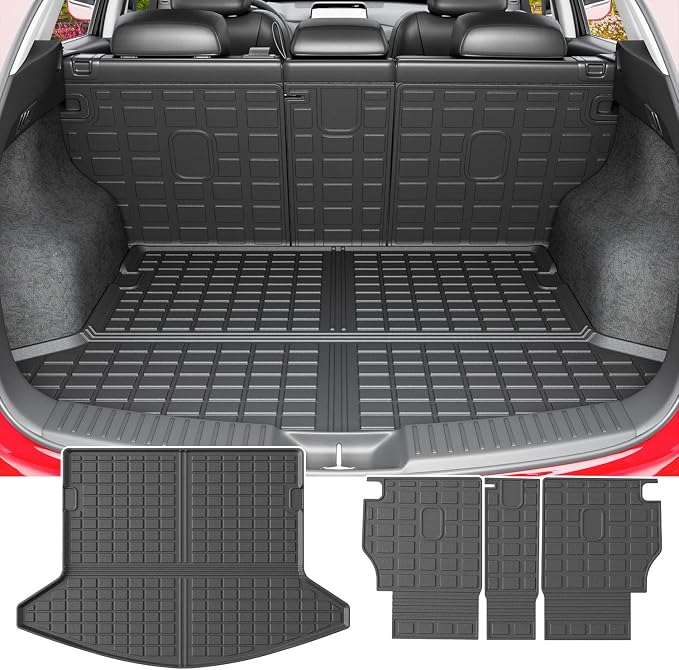 powoq Cargo Mat Compatible with 2017-2022 Mazda CX5 Trunk Mat Cargo Liner Backrest Trunk Liner TPE Replacement for 2017-2022 Mazda CX-5 Accessories (Trunk Mat+Backrest Mats)