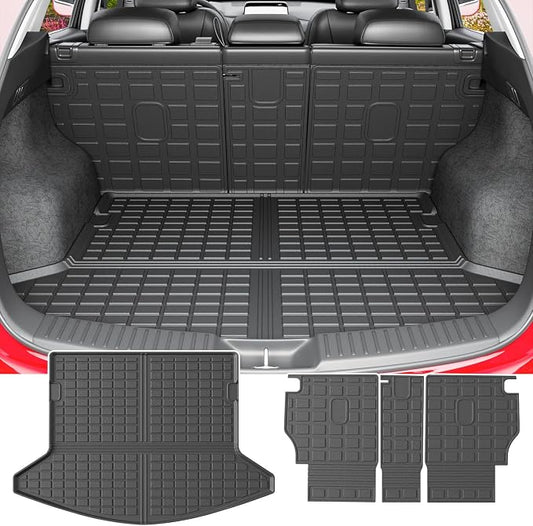 powoq Cargo Mat Compatible with 2017-2022 Mazda CX5 Trunk Mat Cargo Liner Backrest Trunk Liner TPE Replacement for 2017-2022 Mazda CX-5 Accessories (Trunk Mat+Backrest Mats)
