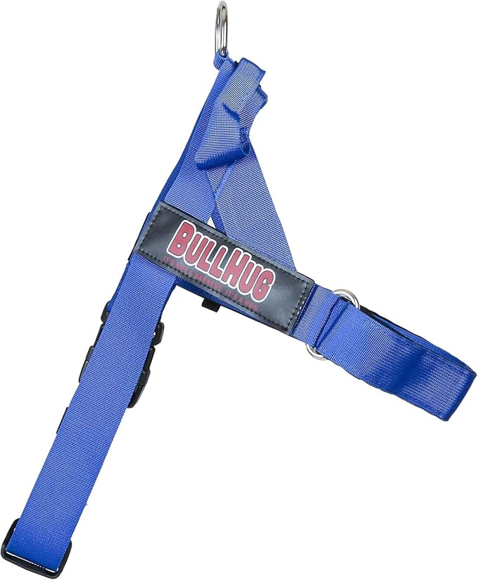 Adjustable Dog Harness– No Pull, No Choke – for English Bulldogs, French Bulldogs, Pugs & Broad-Chested Breeds – Easy, Safe Walks (Royal Blue, XL)