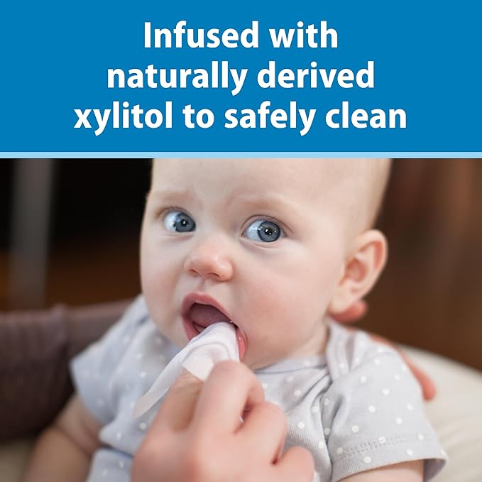 Dr. Brown's Tooth and Gum Healthy Wipes, Fluoride-Free Oral Care for Babies, Grape Flavor, 30 count, 3-Pack (Packaging May Vary)
