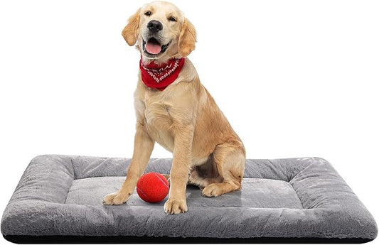 Dog Crate Pad Washable Dog Bed for Crate Medium Cozy Mat 36-Inch Gray | Ultra Soft Kennel Pad,Anti-Slip Bottom,Fits Most Metal Crates,Comfortable Sleeping Pet Mat