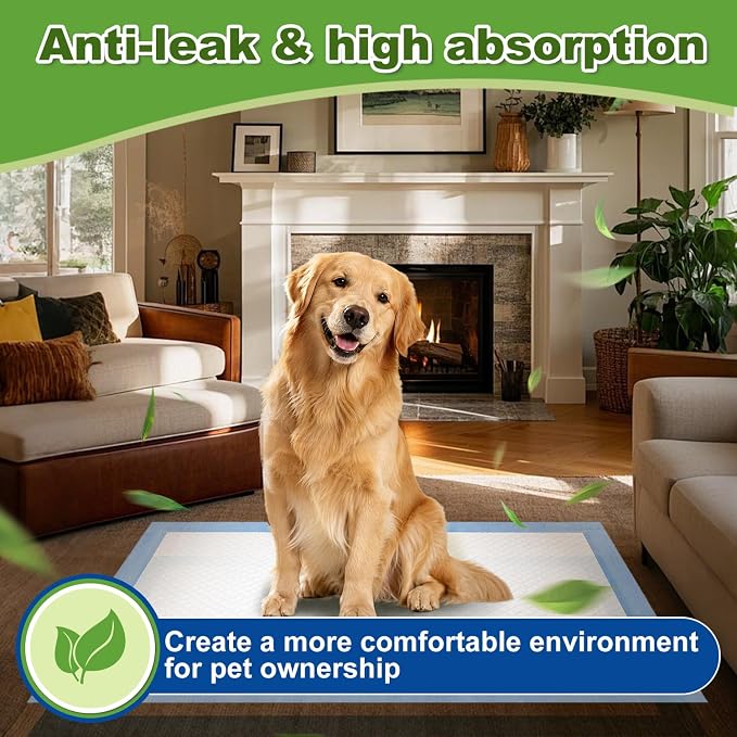 DEEP DEAR 100-Pack 30"x28" Extra Large Dog & Cat Pee Pads, Super Absorbent Quick-Dry Disposable Puppy Pads with Great Valve Leakproof Technology for Easy Potty Training & Pet Care