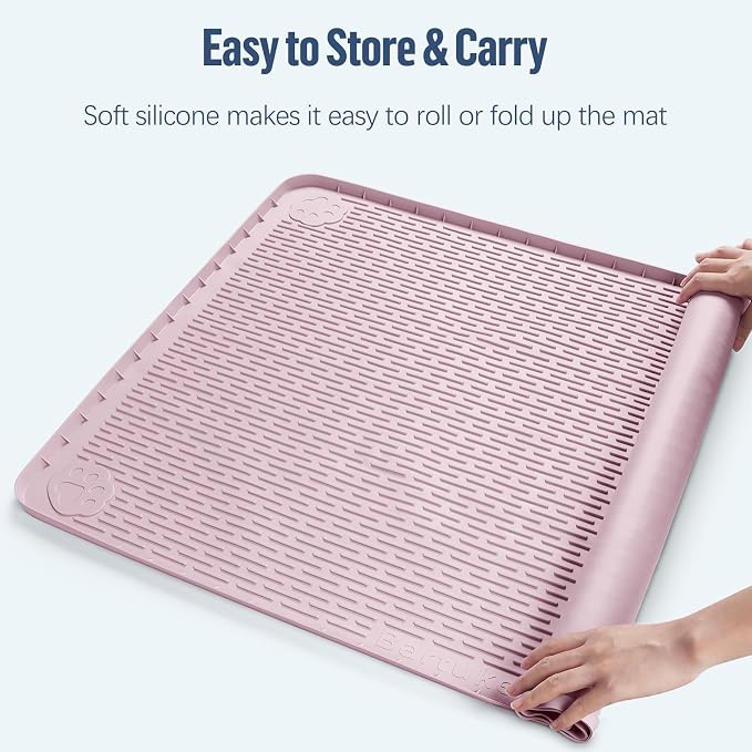 Pee Pad Holder for Dogs 40''x28'' Silicone Puppy Pee Pad Tray, Pink | Extra Large Dog Potty Tray Leak-Proof, High Edge, No Spill Training Pads for Floor Protection, No Pee Pads