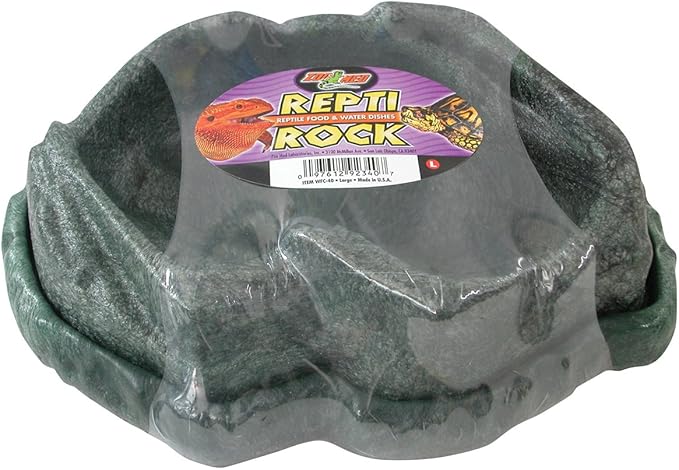 Zoo Med Combo Reptile Rock Food and Water Dish, Large