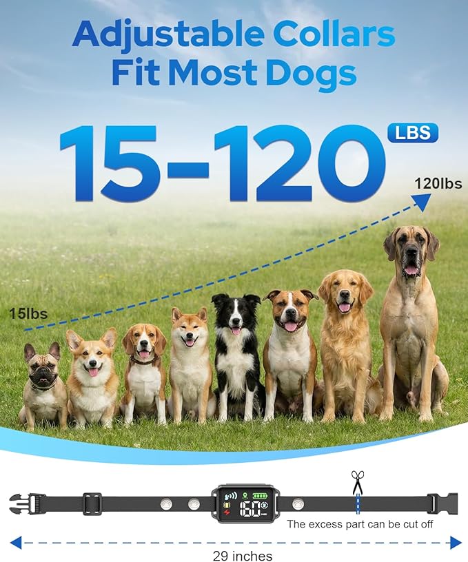 GPS Wireless Dog Fence with Adjustable 33–1999 Yards Range, GNSS Precision Locking, 3 Gentle Training Modes, and IPX7 Waterproof Collar – Designed Respectfully for Dogs Over 18 lbs