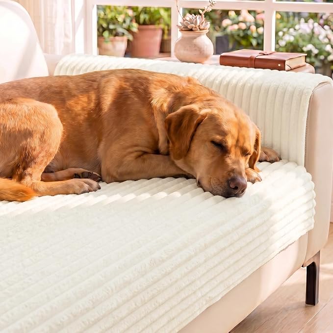 FUANGUI Waterproof Couch Cover for Dogs, Washable Pet Couch Covers for Sofa | Soft Cat Dog Bed Cover Non-Slip Couch Covers for 4 Seat Cushion Couch Sofa Pet Friendly