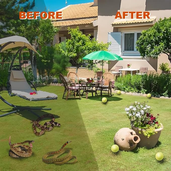 Snake Repellent Balls, Snake Repellent for Yard Powerful, Snake Repellant Pet Safe, Keep Snakes Away, Snake Repellant Indoor, Snake Deterrent Outdoor-10P