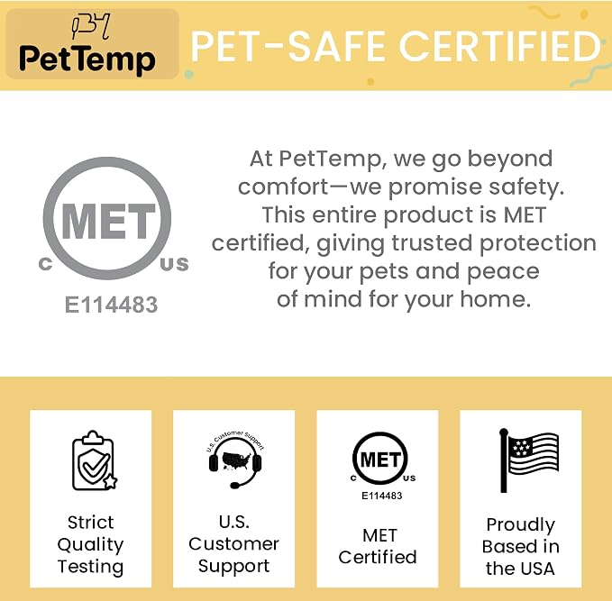 Pet Heating Pad for Cats Dogs Indoor & Sheltered Outdoor Waterproof Heated Cat Bed Heated Dog Bed Chew Resistant Cord Constant Temperature Brown Round 16 Inch