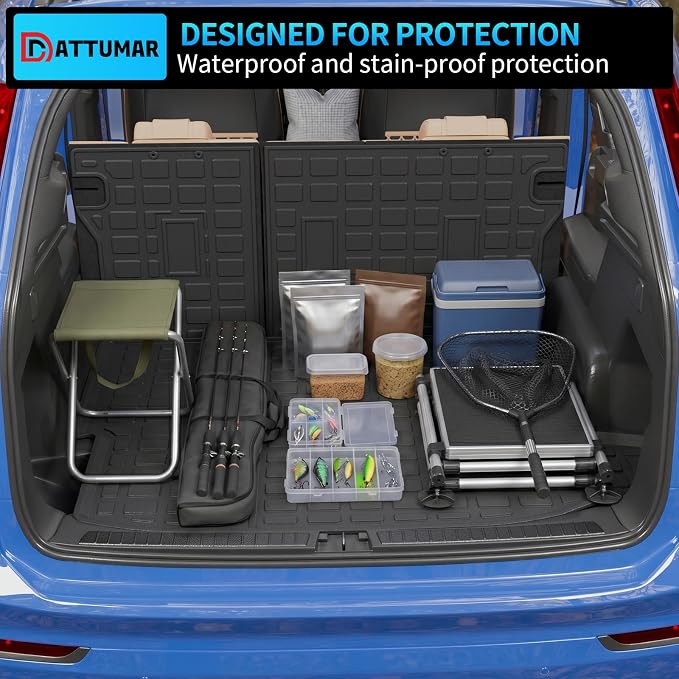 Cargo Liner Compatible with 2024 2025 2026 Chevrolet Trax Buick Envista Trunk Liner Cargo Mat TPE Back Seat Cover Protector 2024 Chevy Trax Accessories (Trunk Mat with Backrest Mat)
