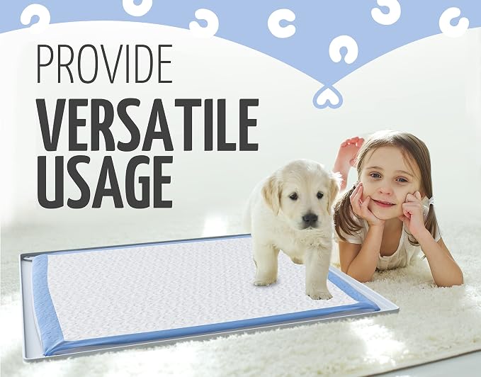 Dog Pee Pad Holder Tray Fits for 30” x 23” Pee Pads - 2 Pack - Light Grey | Corner Lock Holes, Raised Edges, Non-Spill, Easy to Clean Silicone Dog Potty Tray Holder, For Indoor Floor Protection