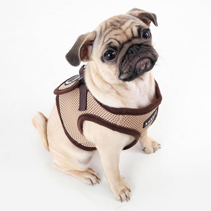 PUPPIA International Harness Soft B Vest, Medium, Beige