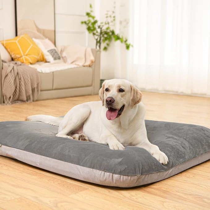 Magic Dog Super Comfy Dog Bed for Large Dogs, 47" Extra Large Washable Dog Bed with Removable Cover, Anti-Slip Bottom & High-Density Foam, Jumbo Size XL Dog Mattress