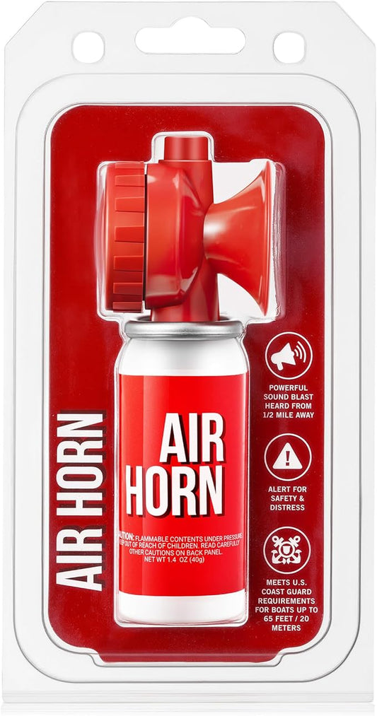 Saillong 1.4oz Boat Air Horn for Safety, Loud Marine Air Horns Can, Mini Small Blow Fog Bear Horn, Emergency Use for Sporting Events, Boat, Animal Alarm