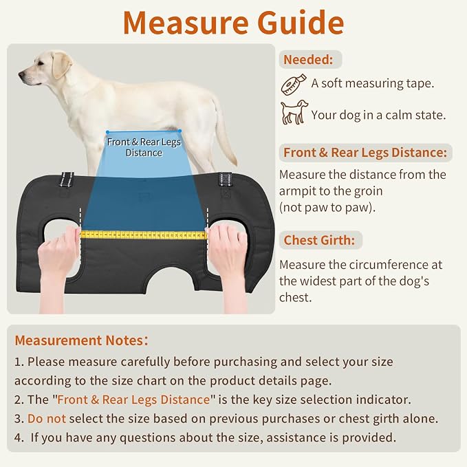 Full Body Dog Lift Harness, Support Senior & Disabled Dogs Walking | Help Up & Down Stairs Grooming, Dog Sling Backpack, Front Hind Leg Joint Injuries, Reflective, Soft Padded Handle | Black, M