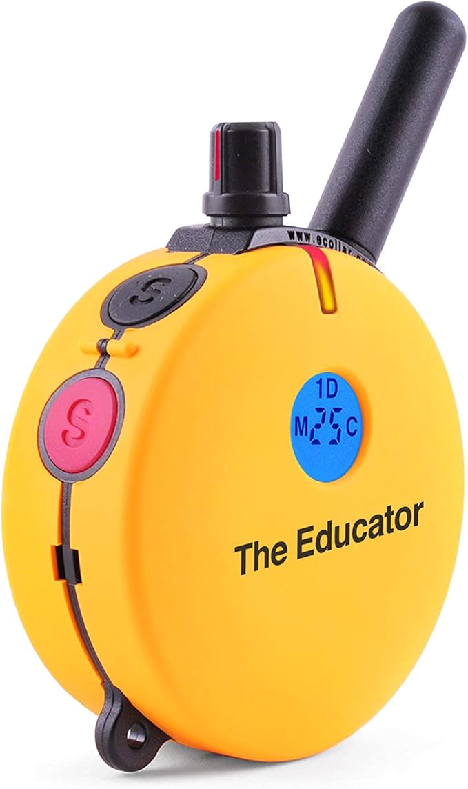 Educator ET-402 E Collar for Dog Training with Remote - 3/4 Mile Range, Waterproof, 100 Blunt Stimulation Levels, Tone or Vibration Mode, Night Tracking Light for Small, Medium & Large Dogs (2 Dogs)