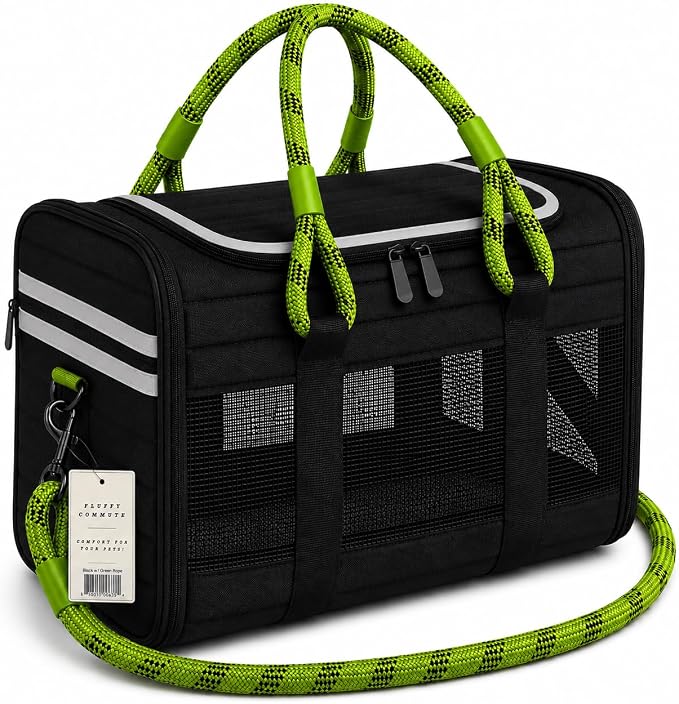 Soft-Sided Dog & Cat Carrier | for Car Rides, Vet Visits, Errands & Daily Outings | Fits Small Dogs & Cats Up to 15 lbs | 18" L x 11.5" H | Yorkies, Chihuahuas & More
