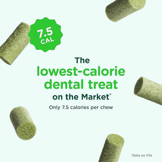 Minties FreshBites Soft and Chewy Dental Treats, Low Calorie Natural Mint Flavored Dental Chews for Dogs, 100 Count, Dog Chews Clean Teeth, Fight Bad Breath, Removes Plaque and Tartar