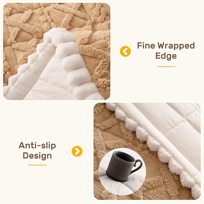 Couch Cover for Dogs, Washable Non Slip Sofa Covers for 3 Cushion Couch Pet Friendly Fuzzy Sofa Protector&Bed Mat for Pets (27.6"x82.7" Light Brown)