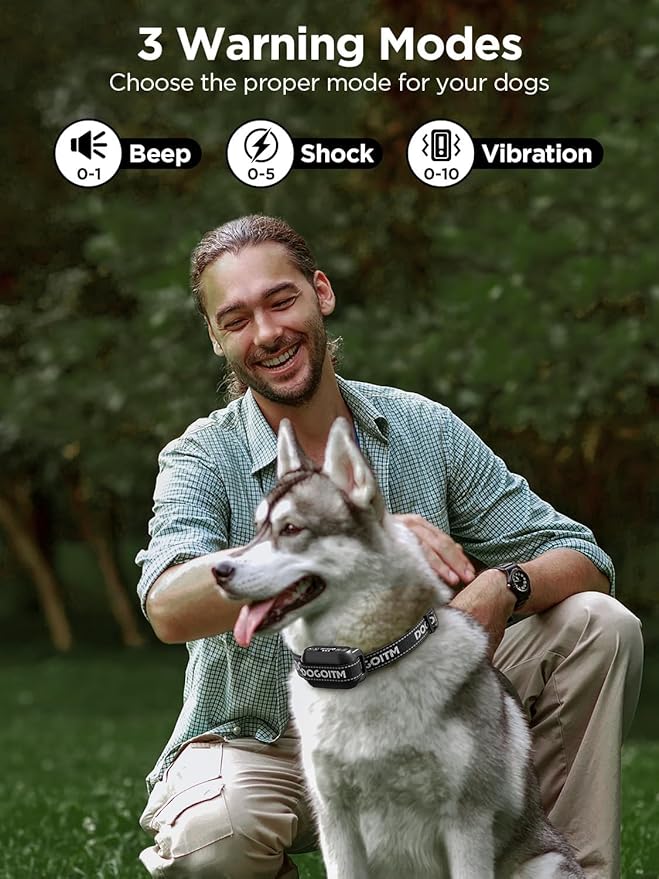 Wireless Dog Fence for 2 Dogs, GPS Dog Collar with 3 Warning Modes, Pet Containment System with Real-time Signal Updates, Electric Dog Fence Collar with Wide Adjustable Range