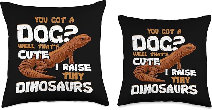 Pet Uromastyx and other Lizards & Reptiles Gifts Funny Uromastyx Gift Dabb Lizard Pet Reptile Mastigure Throw Pillow, 16x16, Multicolor