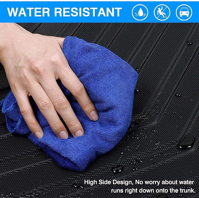 KUST Custom Fit Cargo Mat for Honda HRV 2016-2022, HR-V Accessories Cargo Liner All Weather Trunk Mat, TPE Rubber Mat Non-Slip Black