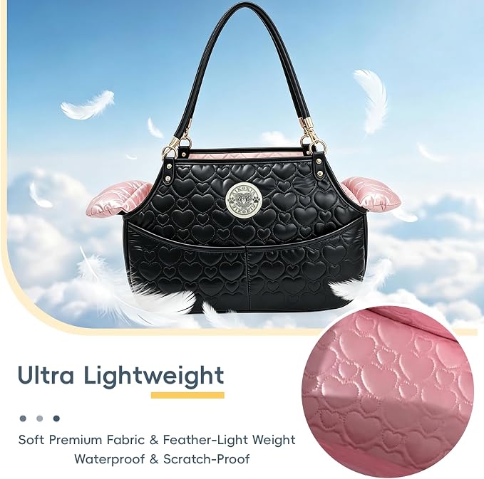Dog Carriers for Small Dogs, Fashionable Design Puppy Purse - Waterproof and Scratch-Resistant, Soft Fur Pad, Pet Carrying Bag for Daily Use and City Walk and Travel