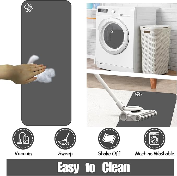 Large Pet Feeding Mat, Absorbent Quick Dry Dog Mat for Food and Water Bowl, Non Skid Cat Bowl Mat, No Stains Quick Dry for Pet Water Dispenser Pet Supplies for Messy Drinkers