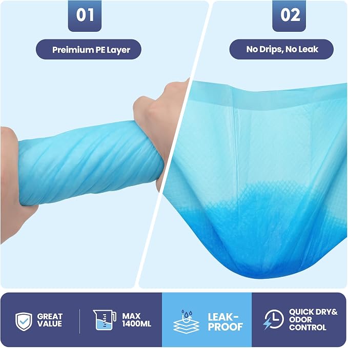 SCLOSE XL Dog Pee Pads 100 Count, 34"x28" Disposable Puppy Training Pads | Leak-Proof Quick-Dry Super Absorbent Odor Control – Ideal as Crate Mat Liner, for Senior Dogs, Post-Surgery, Indoor & Travel