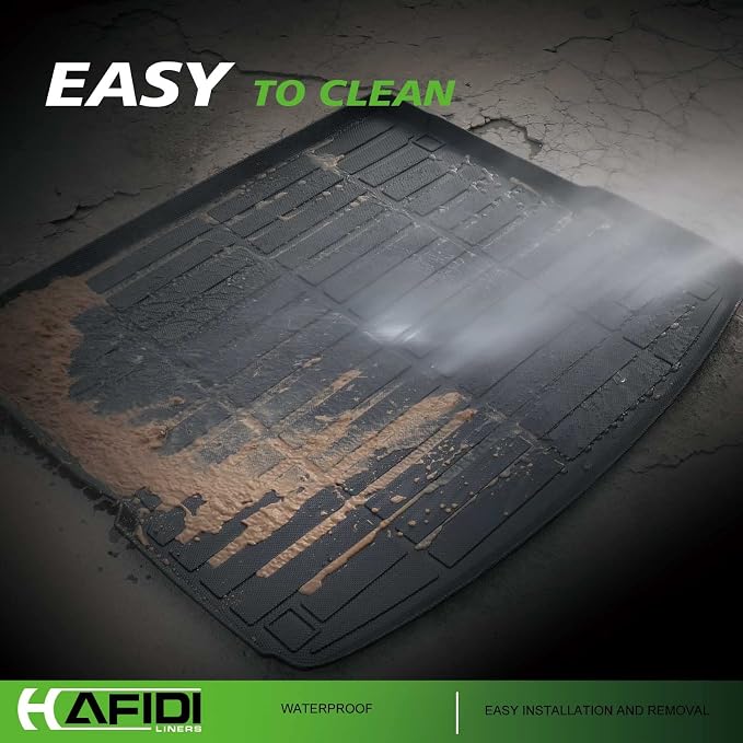 HAFIDI® Floor Mats & Cargo Liner Set Fit for Audi A4 17-25 (Sedan Not for Allroad & Quattro) All Weather TPE Anti-Slip Car Full Set Floor Liners Custom Accessories - Black