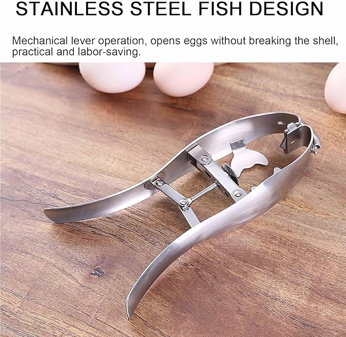 Multifunctional Egg Opener, Stainless Steel Egg Shell Opener Egg Separator for Raw Eggs, Effective Quickly Beat Eggs and Convenient, Save Time and Effort, Easy To Use/clean, for Kitchens