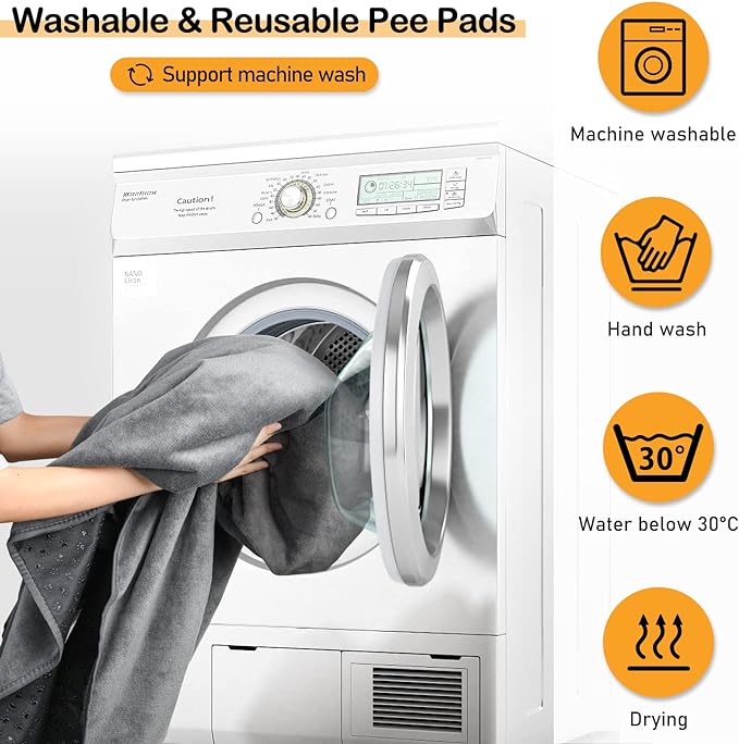 LOOBANI Washable Pee Pads for Dogs, 1 Pack Non-Slip and Leak-Proof,52"x82" | Super Absorbent Reusable Puppy Pads, Machine Washable, Extra Large Whelping Pads for Crate, Playpen, Floor, Housebreaking