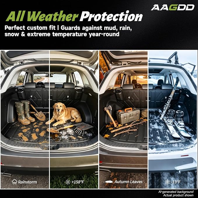 Cargo Trunk Mat with Backrest Mats for Toyota RAV4 2019-2025 (Include Hybrid),All Weather Protection TPE Heavy Duty Cargo Liner RAV4 Accessories,Black