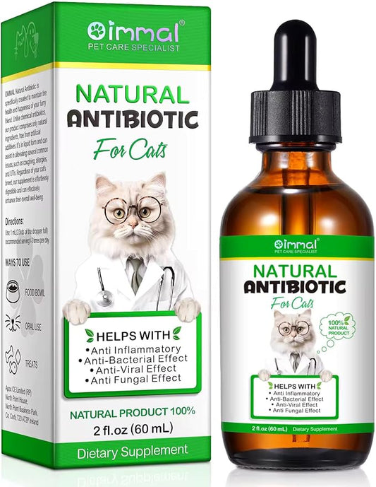 Natural Antibiotics for Cats- Pet Antibiotic - Cat Healing Aid and Skin Repair for Wounds, Sores, and Abrasions, Provides Itch Relief for Irritated Skin