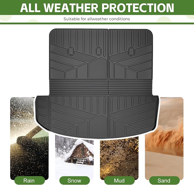Cargo Liners for 2026 Hyundai Palisade 7&8 Seats(Only Fit Gas Models) Trunk Mat with Seat Back Cover Accessories, All Weather Rear Cargo Mat Backrest Protector