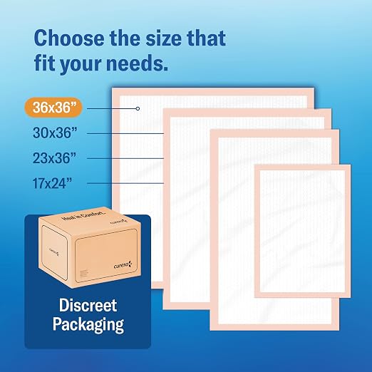 Chucks Premium Disposable Underpads 36”x36” [100-Count] Ultra Absorbent Chux Incontinence Bed Pads Disposable Adult with Adhesive Tape, Pee Pads Pet Training Pads XXXL 36x36 Bulk Pack