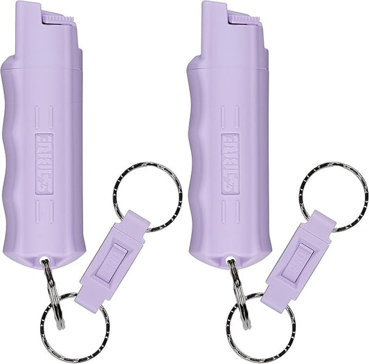 Sabre Pepper Spray - Quick Release Keychain for Easy Carry & Fast Access, Max Police Strength Self Defense OC Spray with UV Dye, 10 Sec. Spray Time, Finger Grip - Faster Aim, 0.54 fl oz,Secure Safety