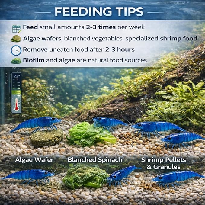 20 Blue Dream Supreme Gene Shrimps Live Freshwater Shrimp Aquarium Neocaridina, Live Arrival Guarantee